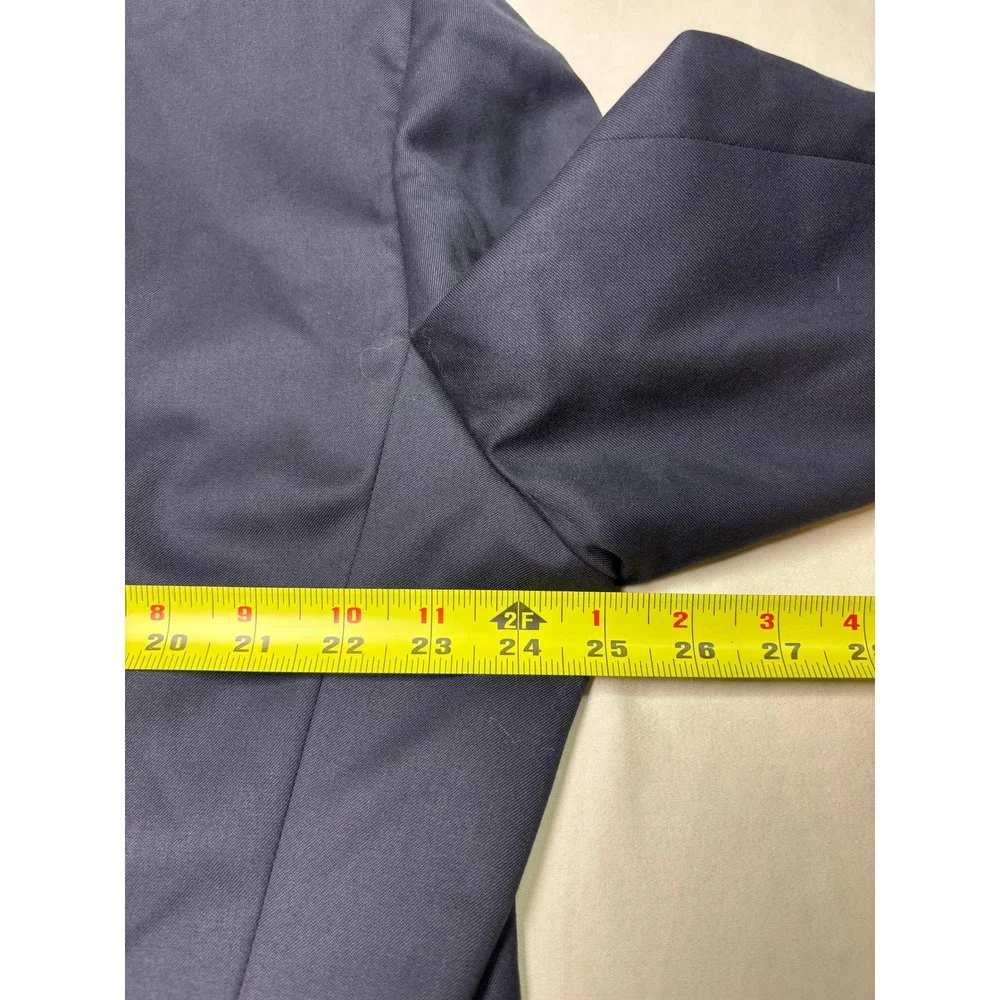 Brooks Brothers Mens 50L Navy Blue Wool Blazer‎ Gold Crest Buttons Made in USA